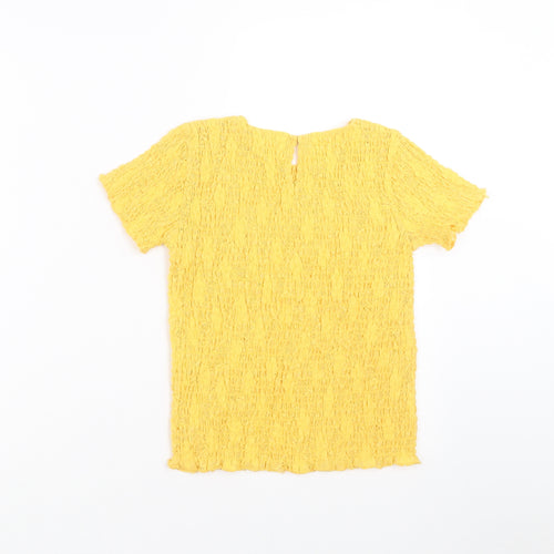 Zara Girls Yellow   Basic T-Shirt Size 10 Years