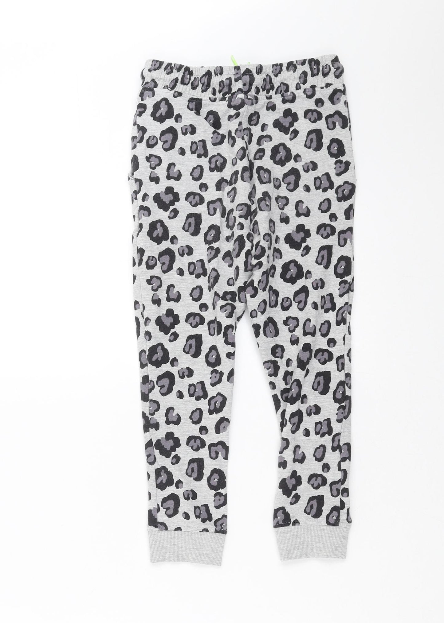 NEXT Girls Grey Animal Print  Jogger Trousers Size 8 Years