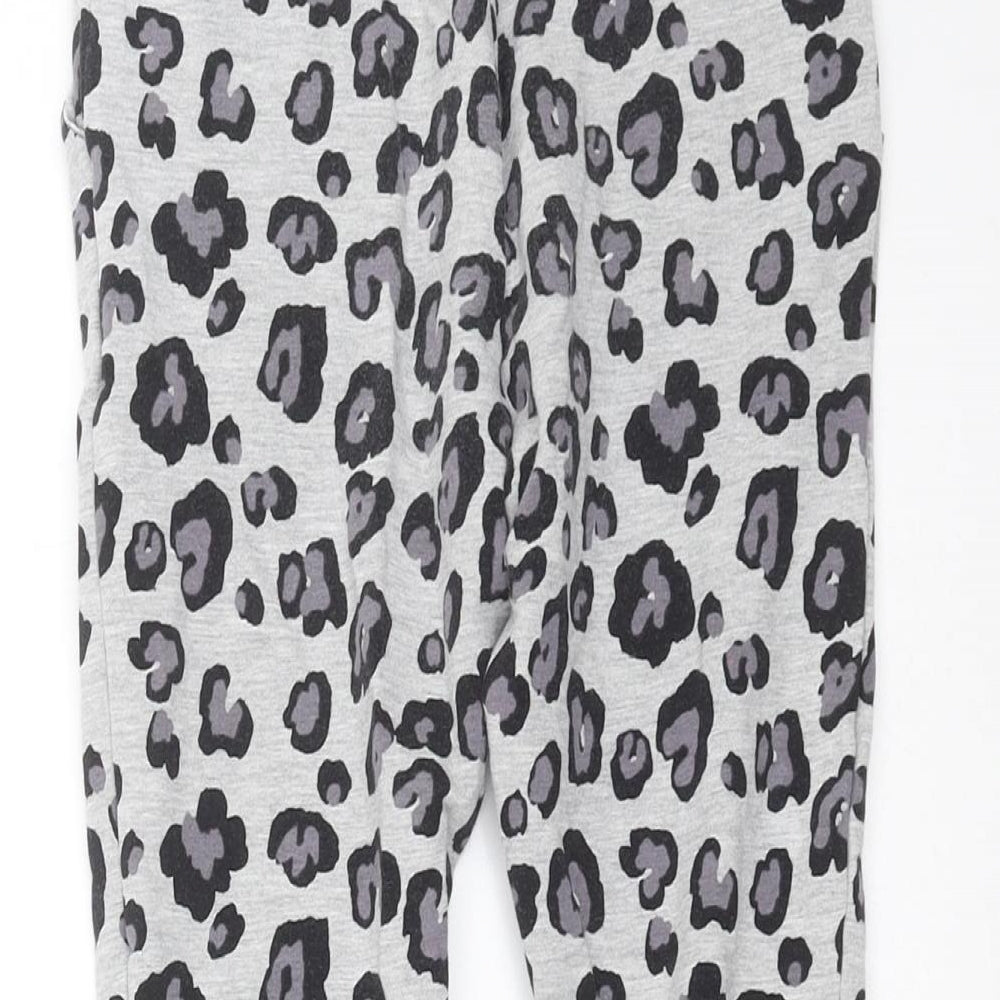 NEXT Girls Grey Animal Print  Jogger Trousers Size 8 Years