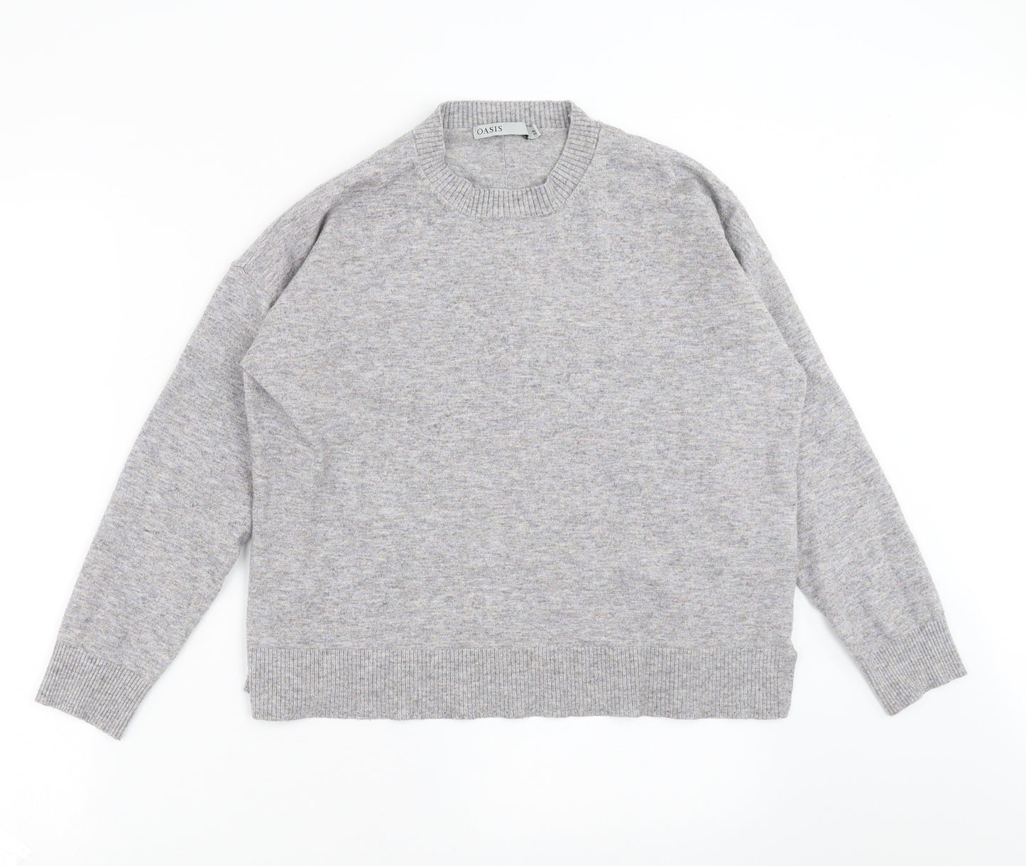 Oasis Womens Grey  Knit Pullover Jumper Size L