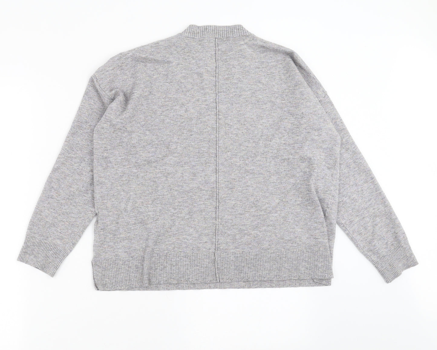 Oasis Womens Grey  Knit Pullover Jumper Size L
