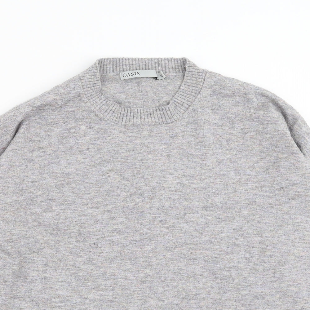 Oasis Womens Grey  Knit Pullover Jumper Size L