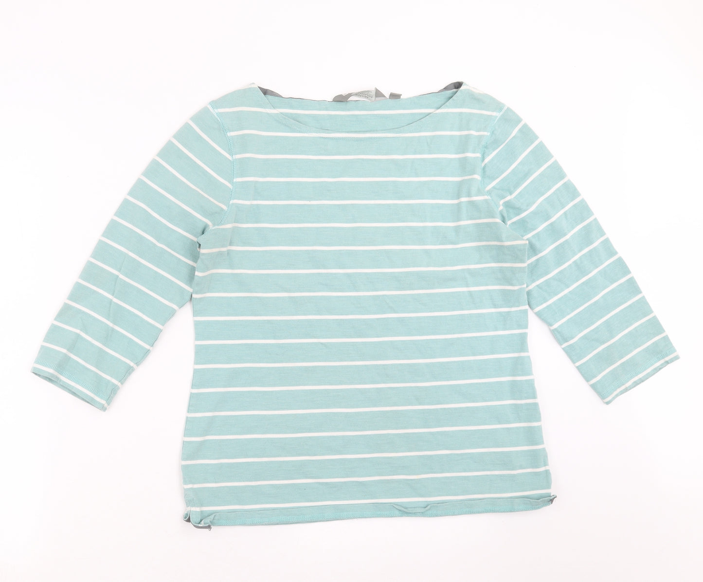 Mountain Warehouse Womens Green Striped  Basic T-Shirt Size 12