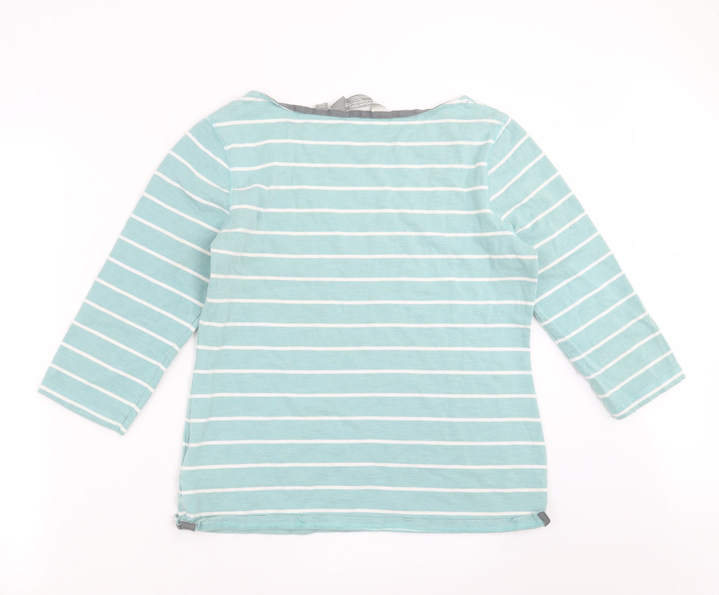 Mountain Warehouse Womens Green Striped  Basic T-Shirt Size 12