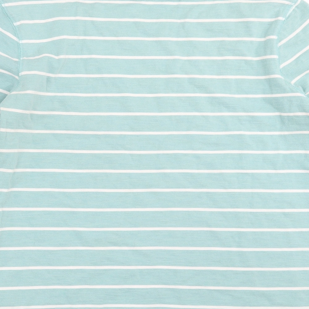 Mountain Warehouse Womens Green Striped  Basic T-Shirt Size 12