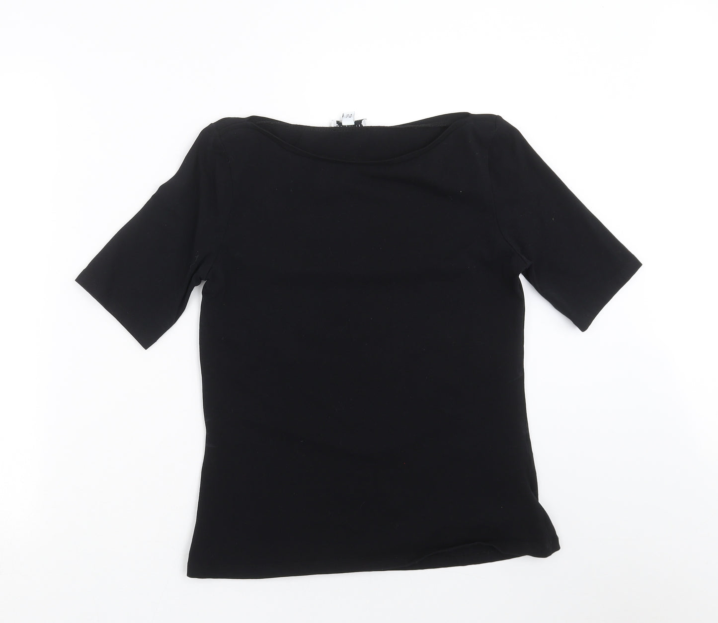 Warehouse Womens Black   Basic T-Shirt Size 12