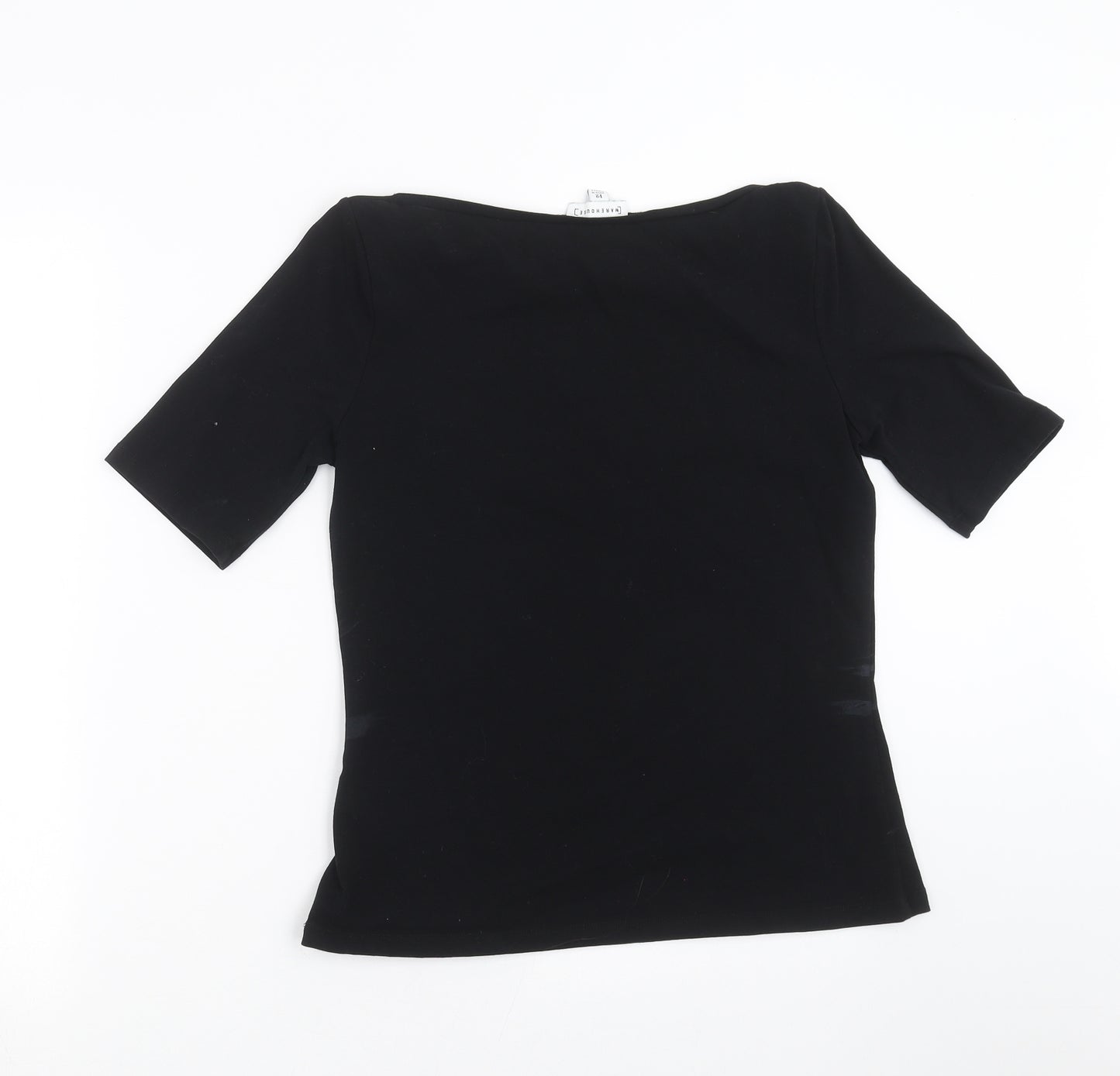 Warehouse Womens Black   Basic T-Shirt Size 12