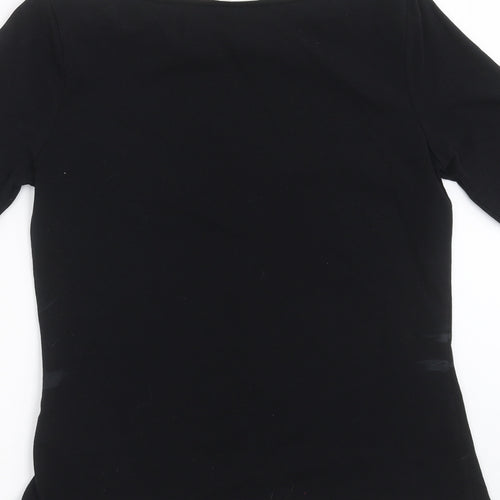 Warehouse Womens Black   Basic T-Shirt Size 12