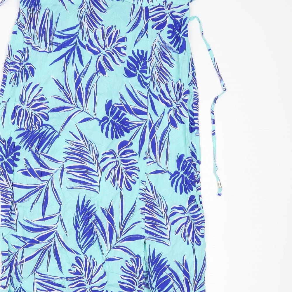 George Womens Blue Floral  Maxi Skirt Size 12