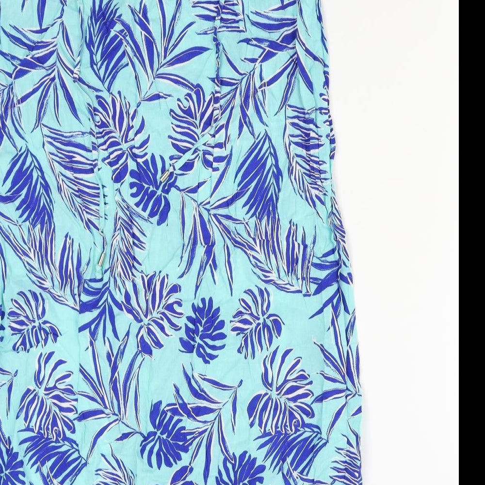 George Womens Blue Floral  Maxi Skirt Size 12