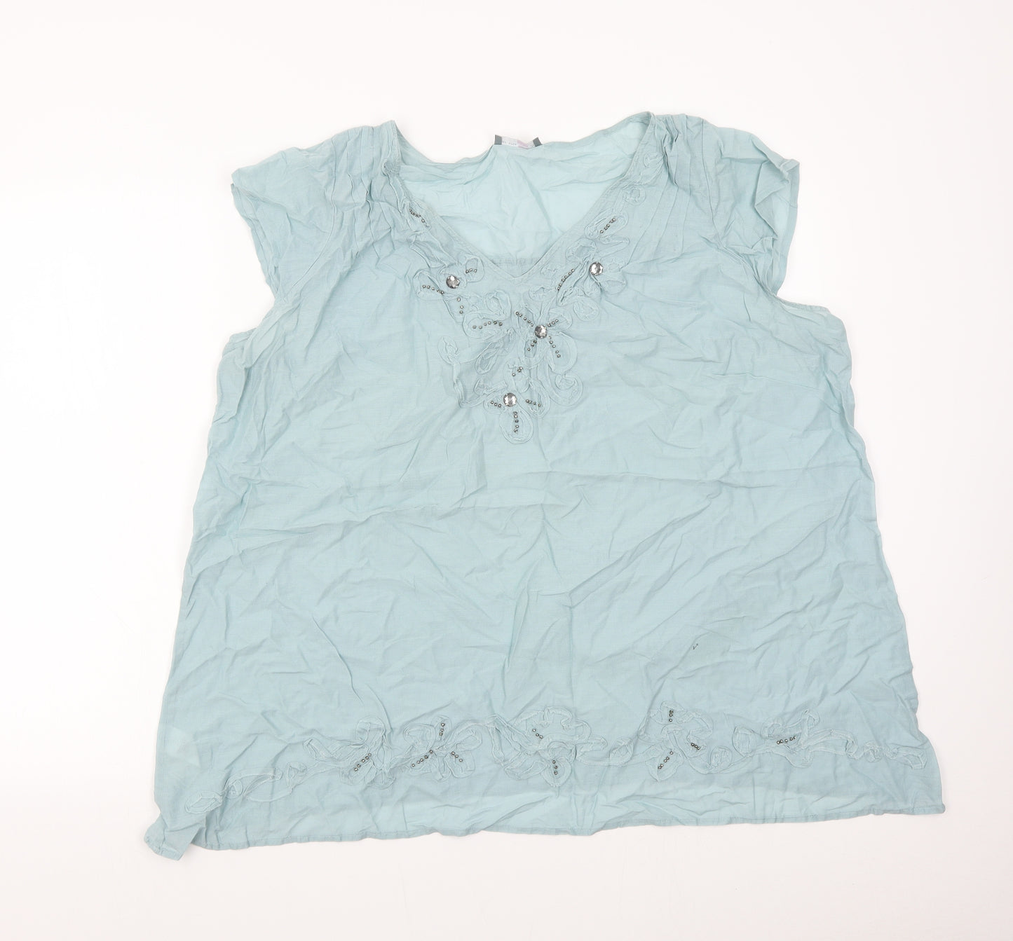 Per Una Womens Green   Basic T-Shirt Size 20