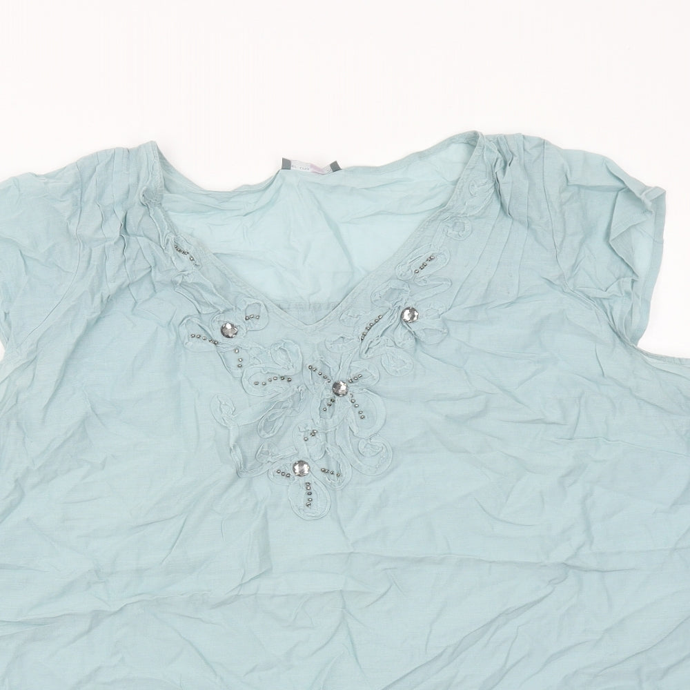 Per Una Womens Green   Basic T-Shirt Size 20