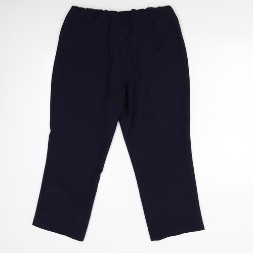 Classic Womens Blue   Trousers  Size 14 L24 in - Comfort Plus