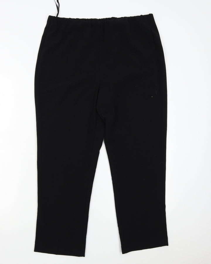 Isle Womens Black Trousers Size 14 L24 in