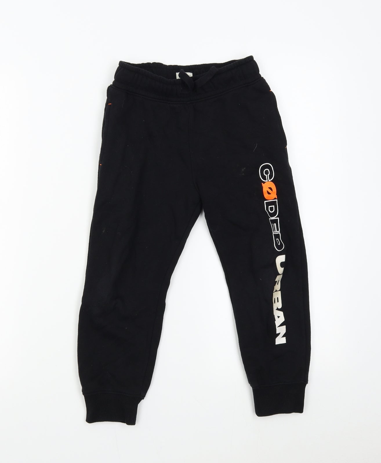 F&F Boys Black   Sweatpants Trousers Size 5-6 Years