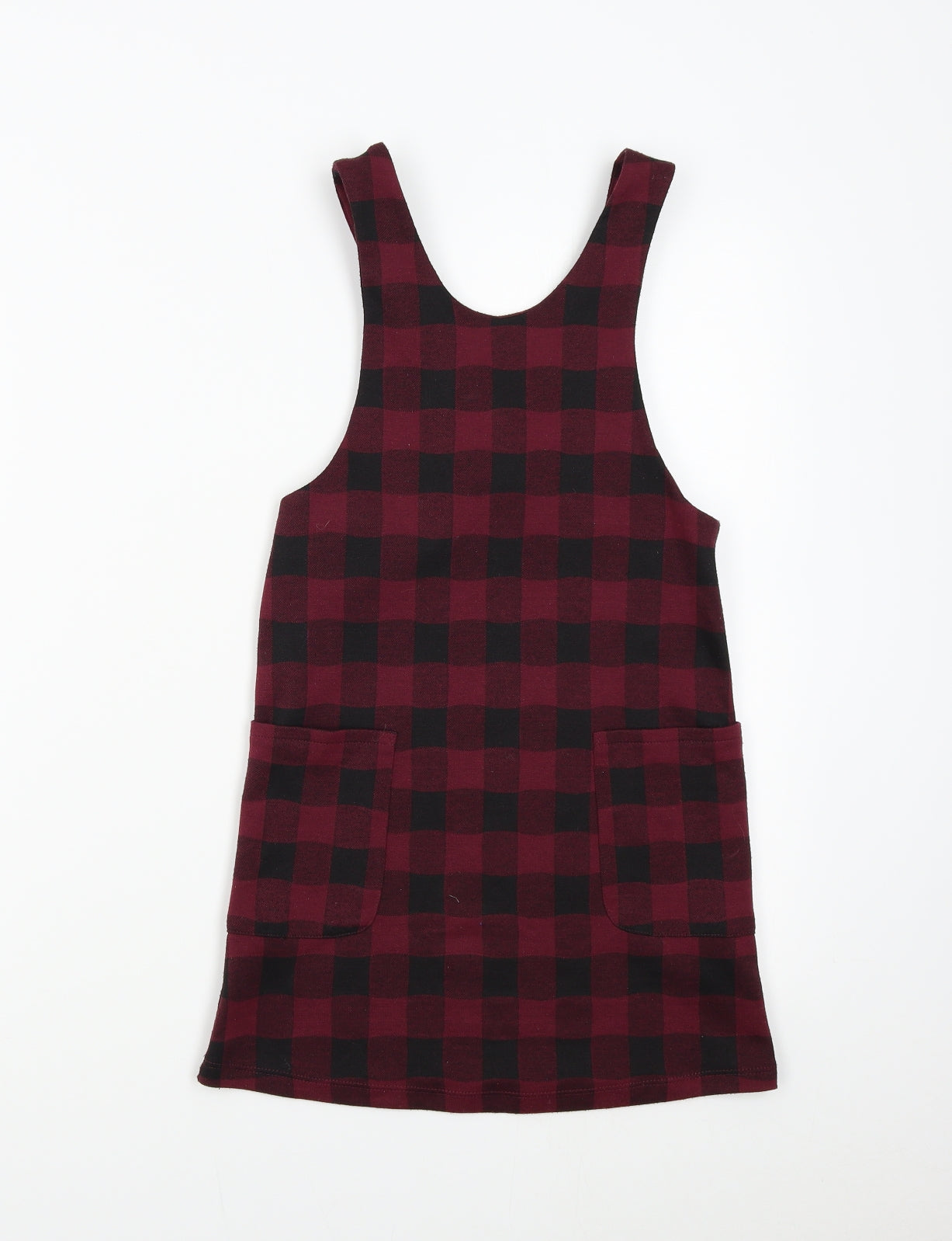 Nutmeg Girls Red Check  Pinafore/Dungaree Dress  Size 8-9 Years