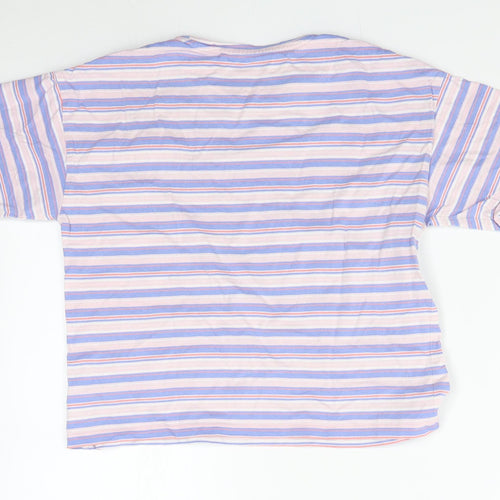 NEXT Girls Multicoloured Striped  Basic T-Shirt Size XS  - Dog