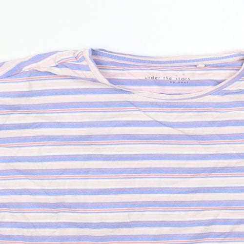 NEXT Girls Multicoloured Striped  Basic T-Shirt Size XS  - Dog