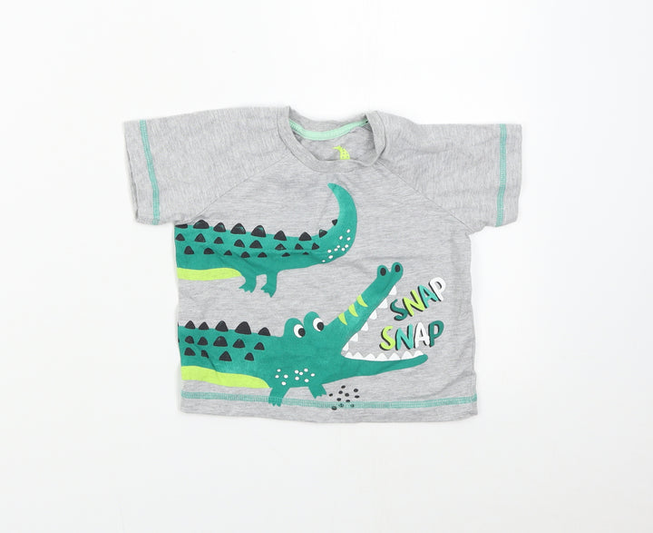 Matalan Baby Grey   Basic T-Shirt Size 9-12 Months