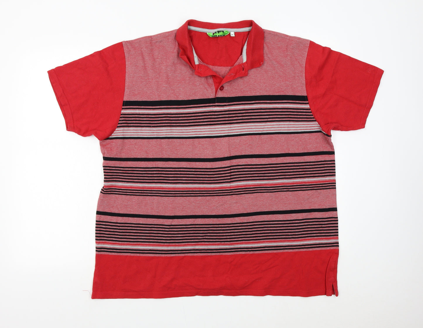 James Pringle Mens Red Striped   Polo Size XL
