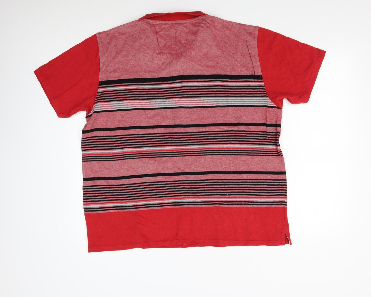James Pringle Mens Red Striped   Polo Size XL