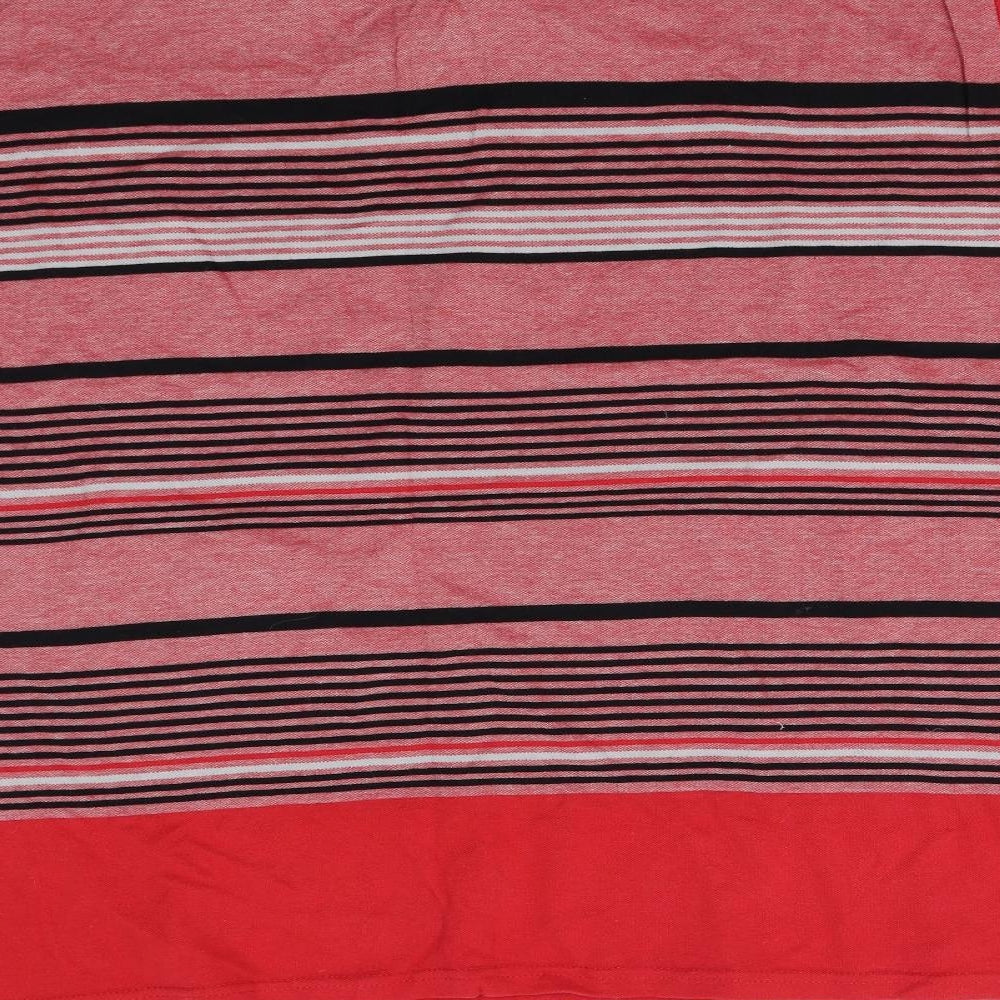 James Pringle Mens Red Striped   Polo Size XL