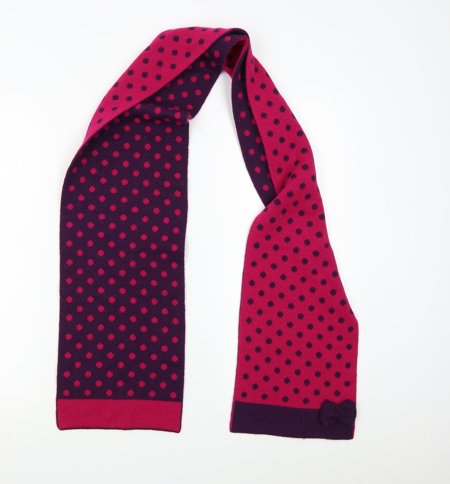 Dents Womens Pink Polka Dot   Scarf