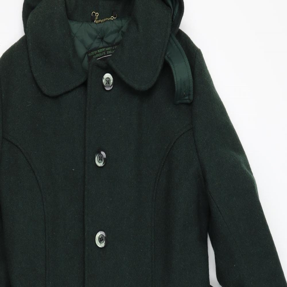 Robert Hirst Womens Green   Overcoat Coat Size M