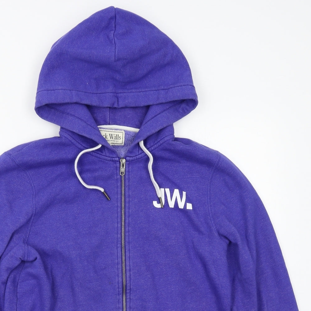 Jack Wills Womens Purple   Full Zip Hoodie Size S