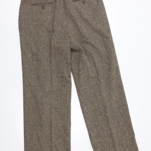 Olsen Womens Brown  Tweed Trousers  Size 16 L30 in