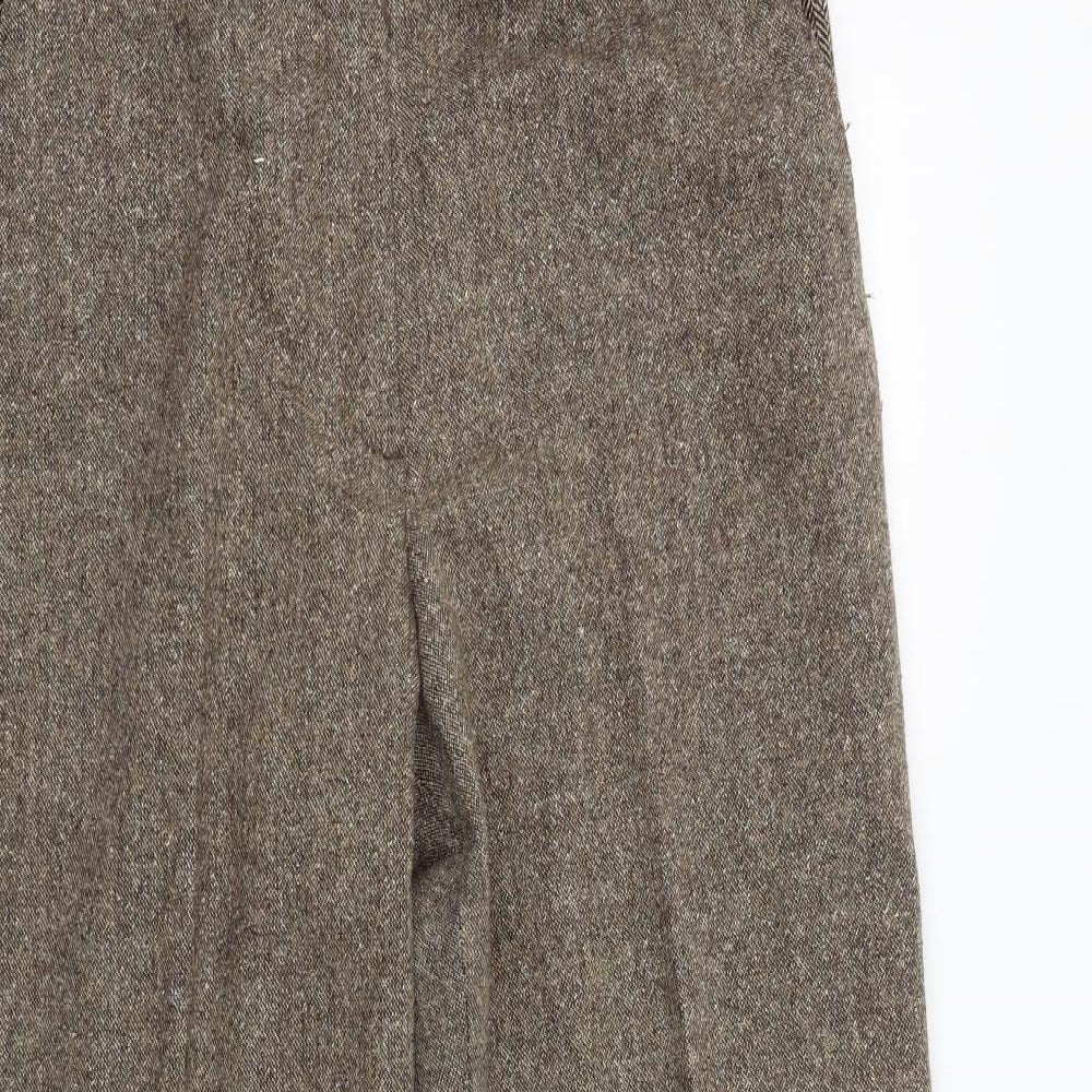 Olsen Womens Brown  Tweed Trousers  Size 16 L30 in