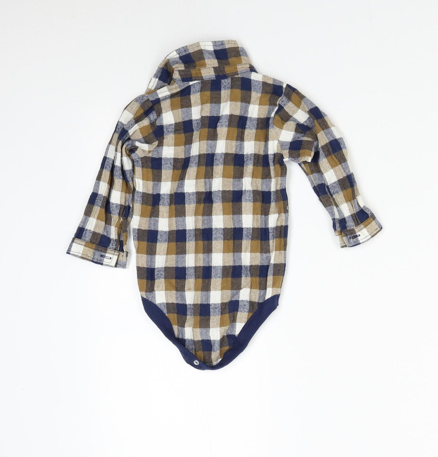 Matalan Baby Multicoloured Check  Babygrow One-Piece Size 9-12 Months
