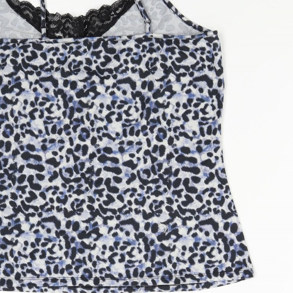 Primark Womens Multicoloured Animal Print  Cami Pyjama Top Size M