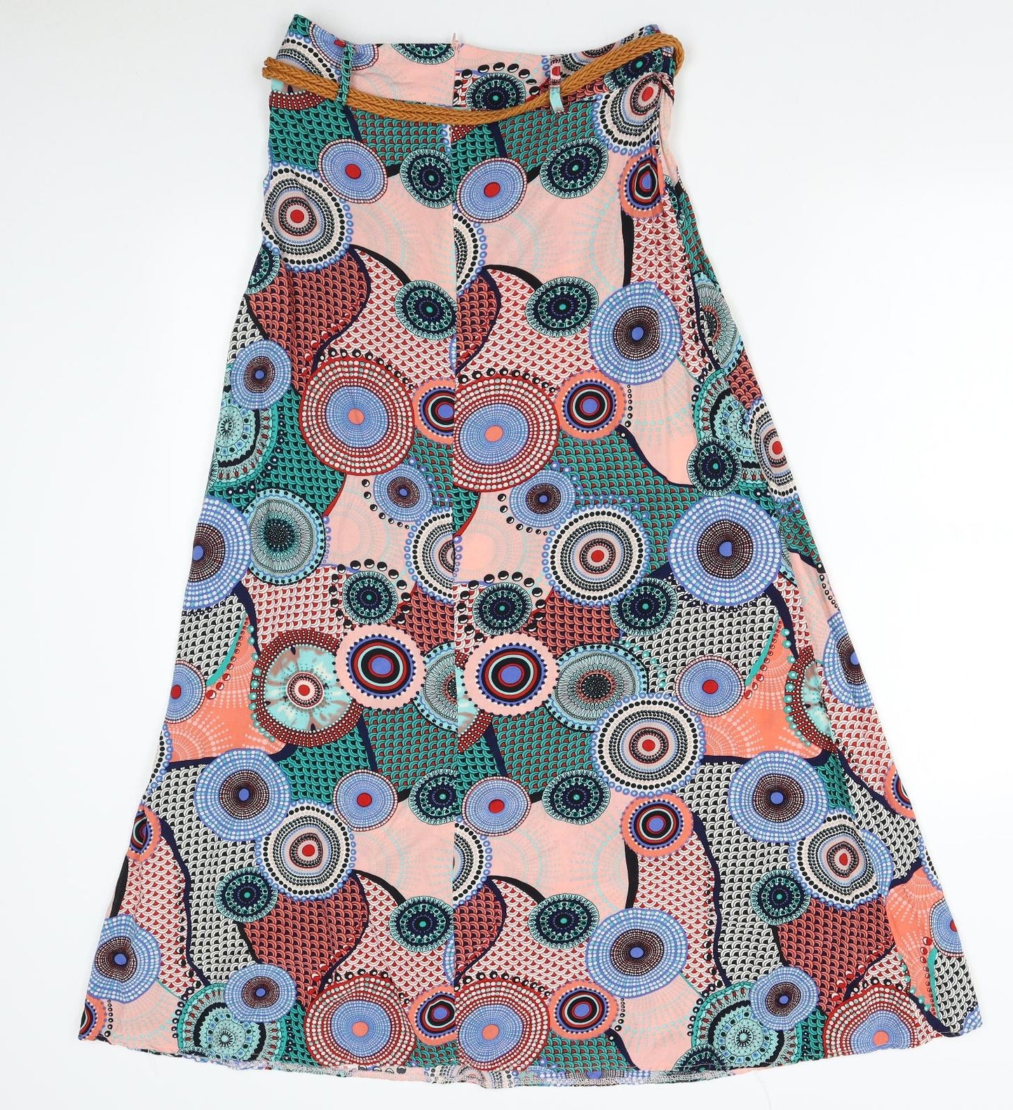 Izabel Womens Multicoloured Geometric  Maxi Skirt Size 8