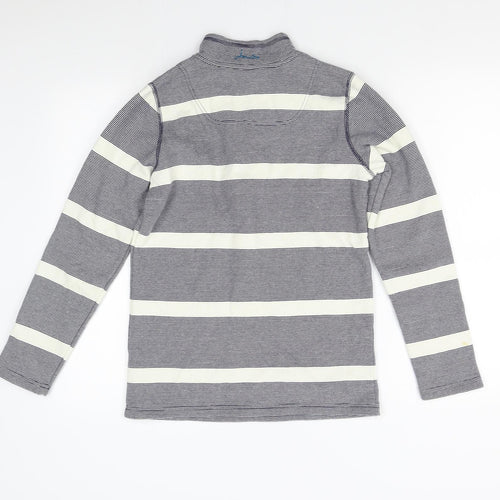 Joules Girls Blue Striped  Henley Sweatshirt Size 11-12 Years