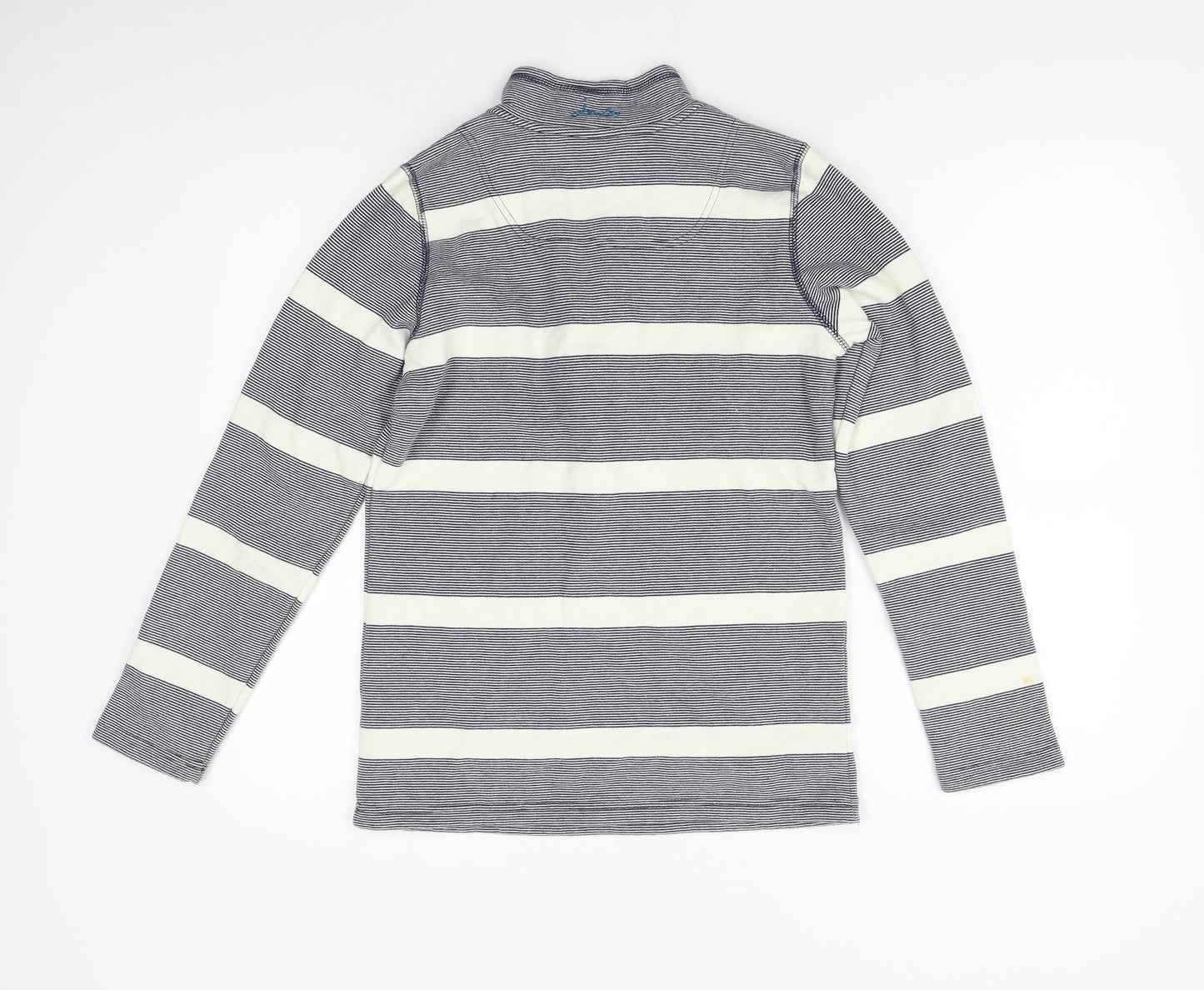 Joules Girls Blue Striped  Henley Sweatshirt Size 11-12 Years