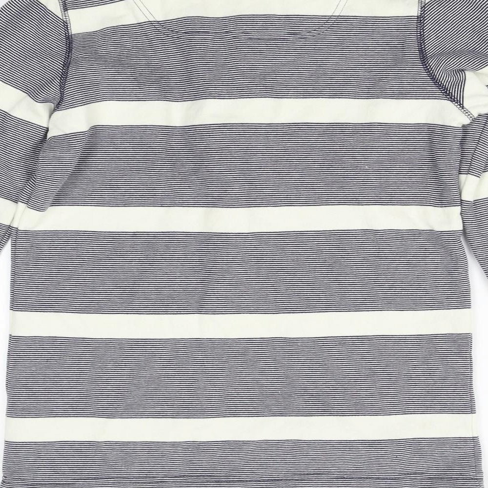 Joules Girls Blue Striped  Henley Sweatshirt Size 11-12 Years