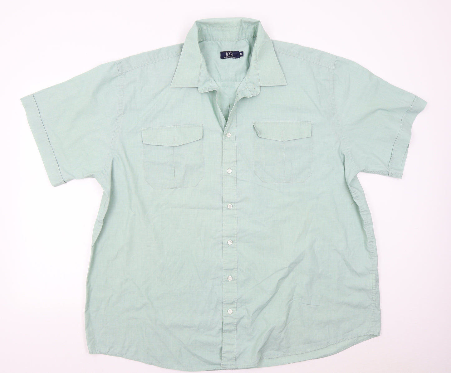Premier Man Mens Green    Button-Up Size 2XL