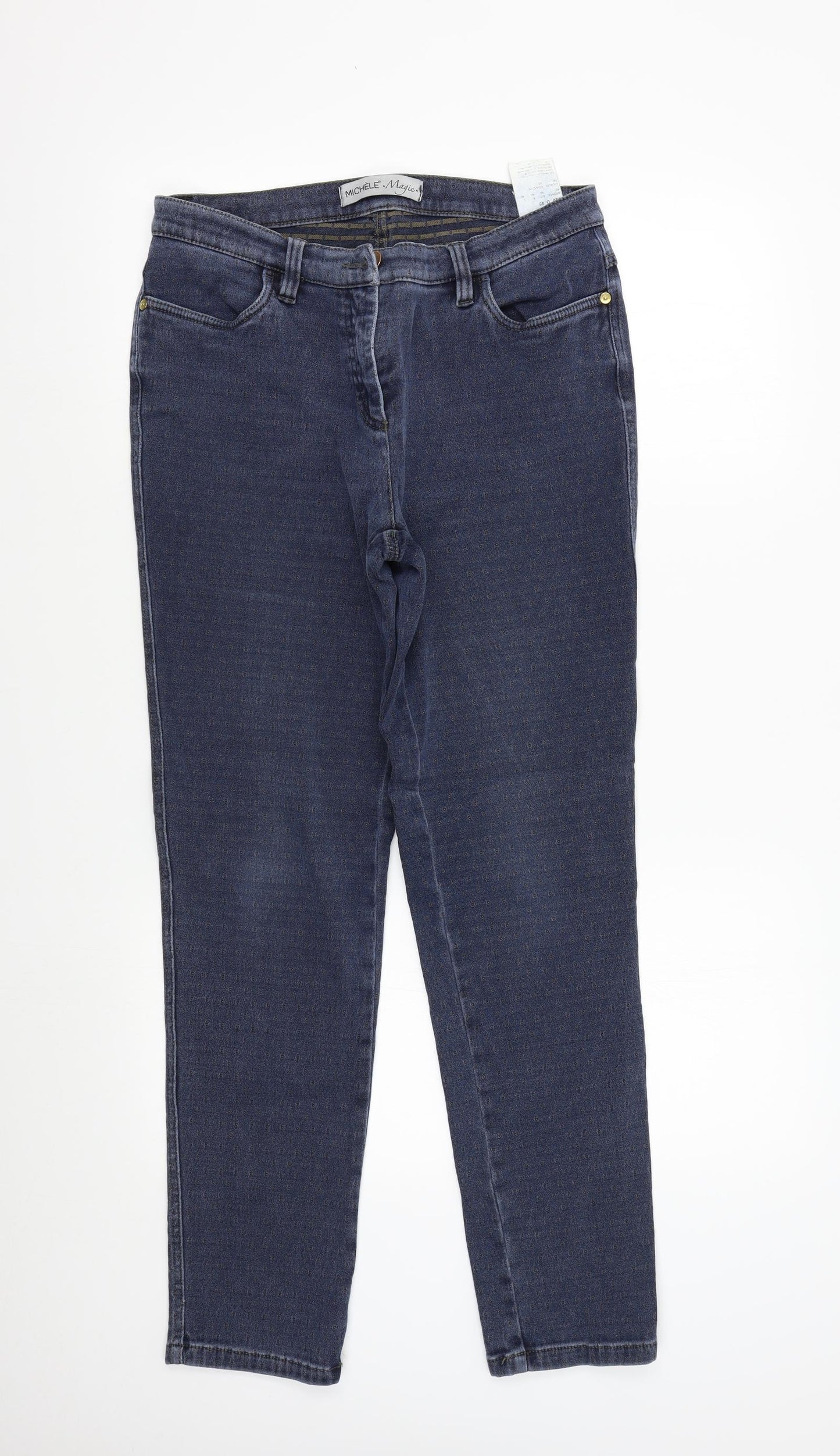 Michéle Womens Blue  Denim Skinny Jeans Size 14 L30 in