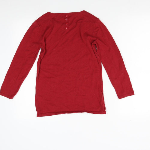 NEXT Womens Red  Knit Pullover Jumper Size 6