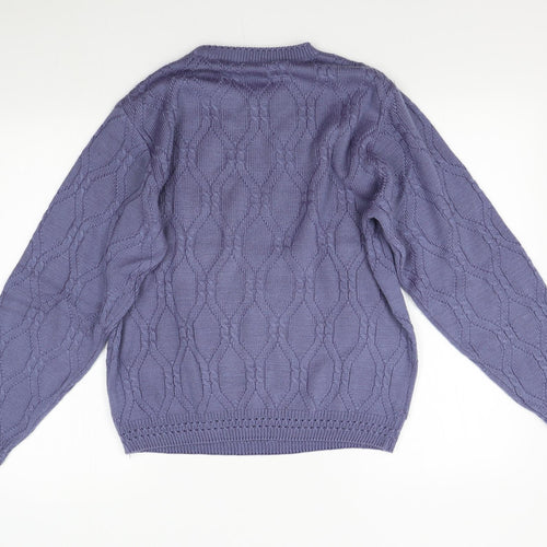 Happit Womens Purple  Knit Pullover Jumper Size 14