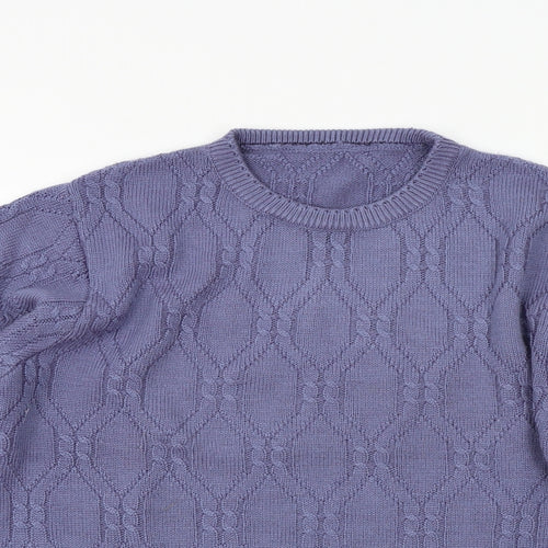 Happit Womens Purple  Knit Pullover Jumper Size 14