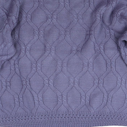 Happit Womens Purple  Knit Pullover Jumper Size 14