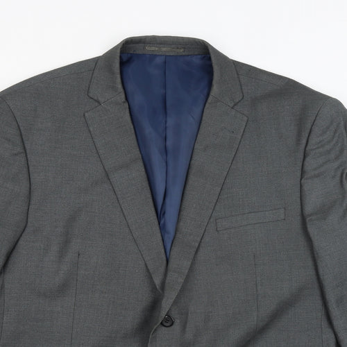 Dobell Mens Grey   Jacket Blazer Size 2XL