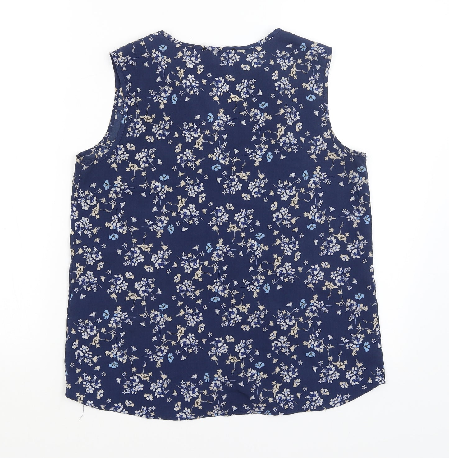 Atmosphere Womens Blue Floral  Basic Blouse Size 10