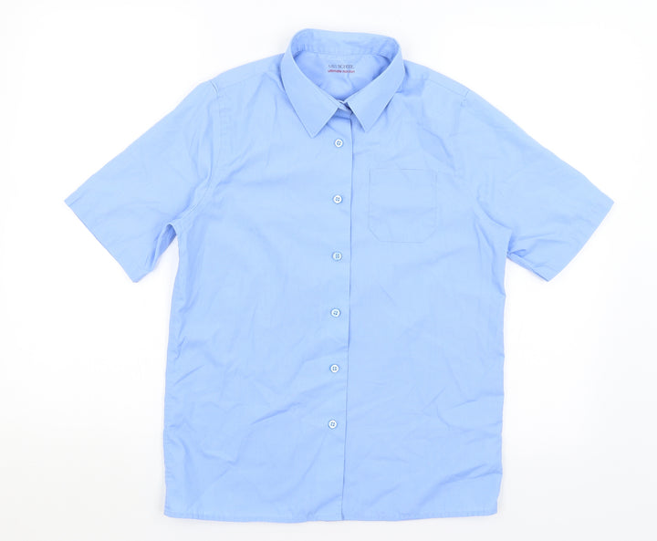M&S Boys Blue   Basic Button-Up Size 12-13 Years
