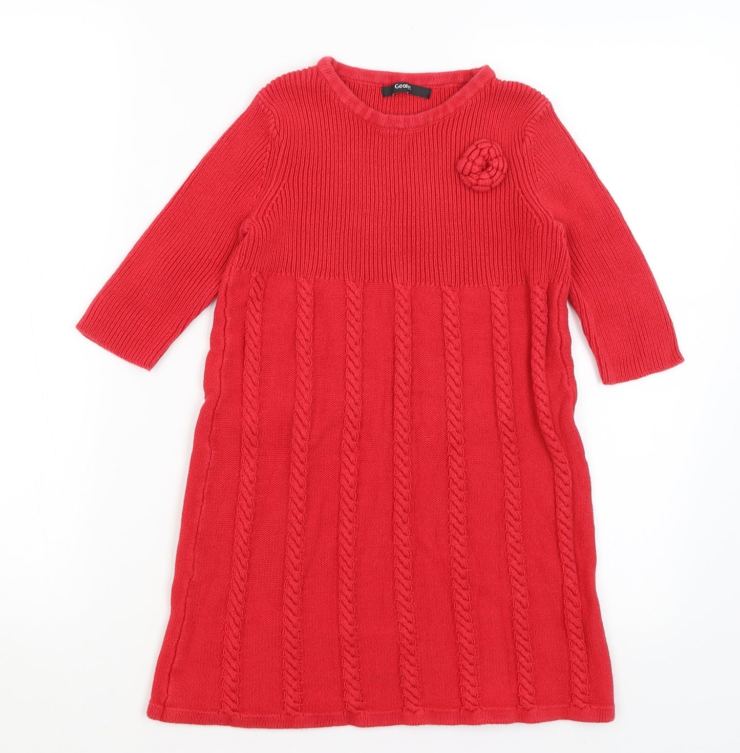 George Girls Red   Jumper Dress  Size 7-8 Years