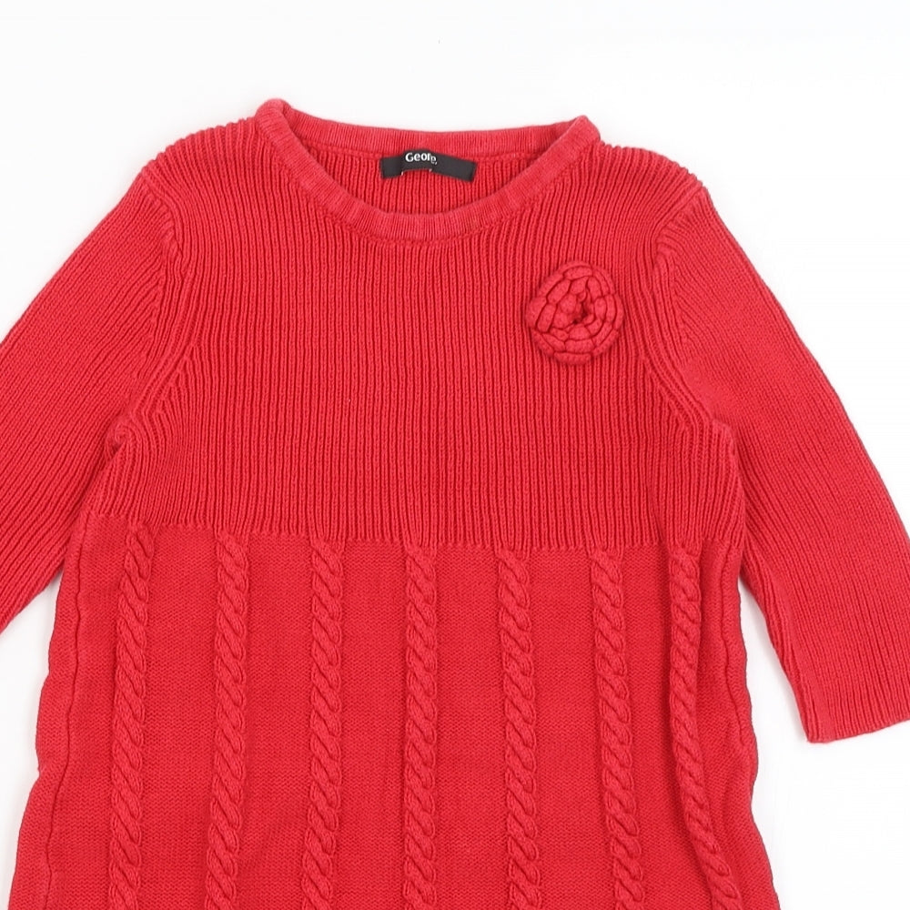 George Girls Red   Jumper Dress  Size 7-8 Years