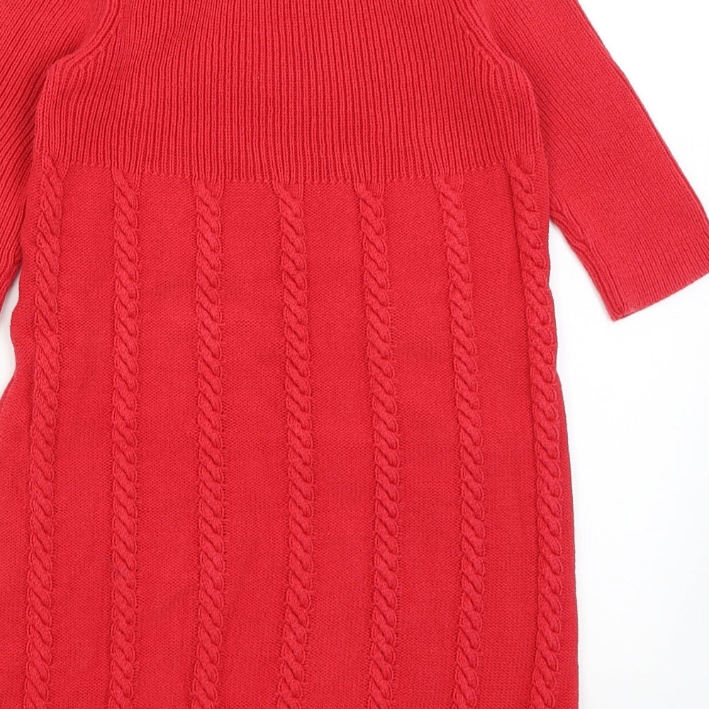 George Girls Red   Jumper Dress  Size 7-8 Years