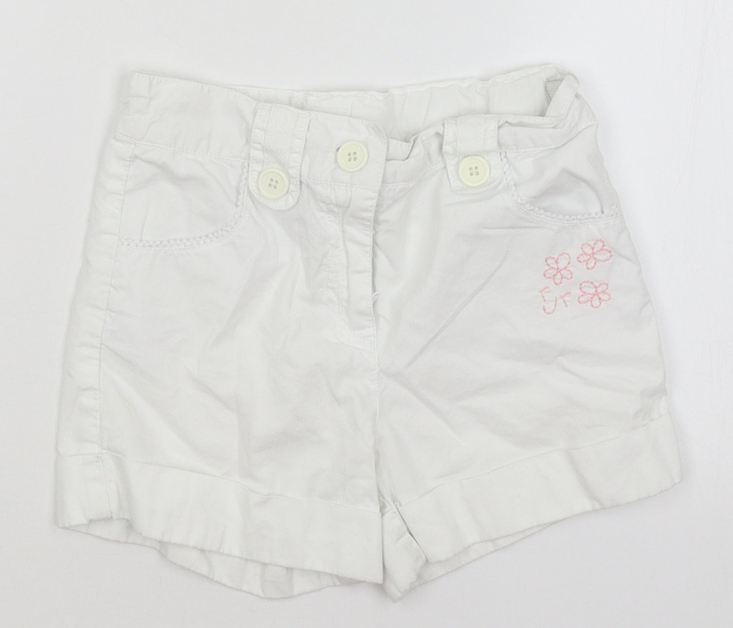 John Rocha Girls White   Hot Pants Shorts Size 7 Years
